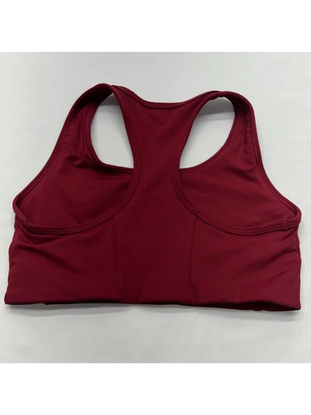 GYMSHARK Women's Racerback Sports Bra Maroon Large